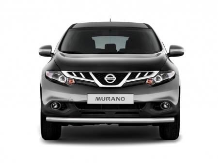 Защита переднего бампера одинарная d63мм Nissan Murano (нерж)